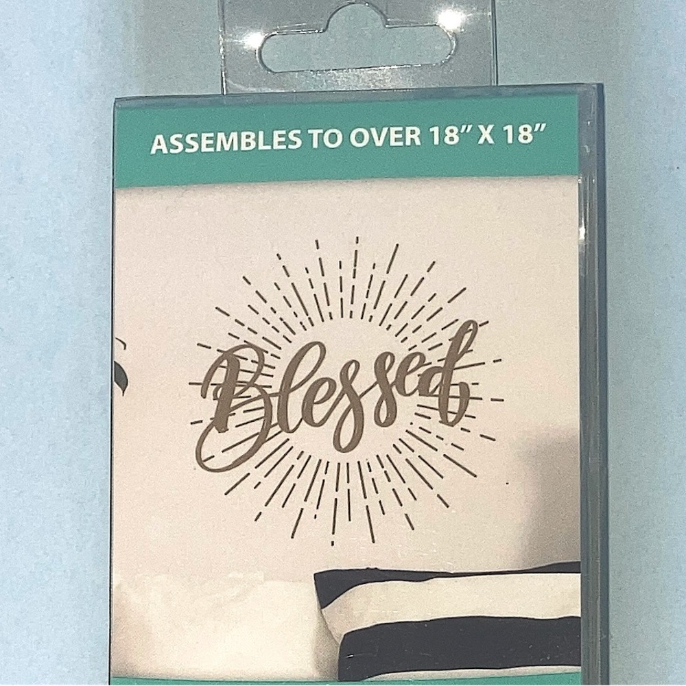 “Blessed” Peel and Stick Removable Wall Decor 18” x 18” Reposition-able Safe USA
